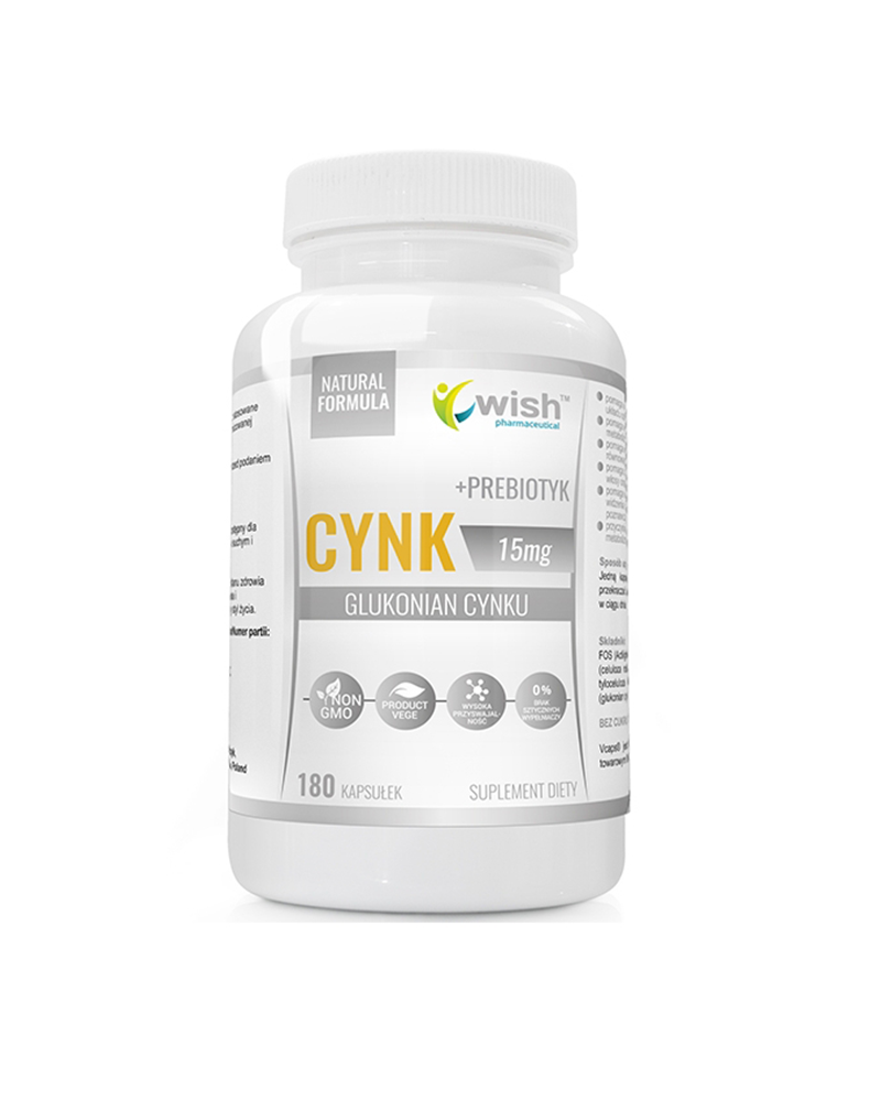 Wish Cynk Glukonian Cynku 15mg + Prebiotyk