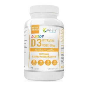 Wish Witamina D3 800IU do ssania Junior