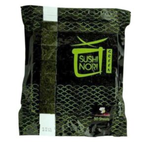 Glony Nori do sushi Green Prażone Wodorosty Morskie 50 arkuszy