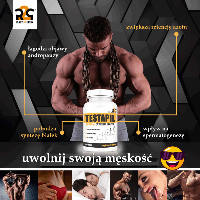 Testapil siła mężczyzny zamknięta w kapsułkach